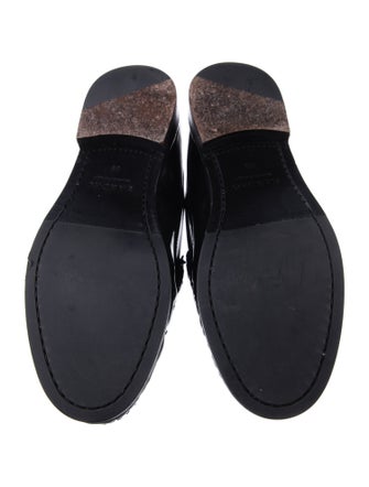 Sandro Leather Chain-Link Accents Loafers