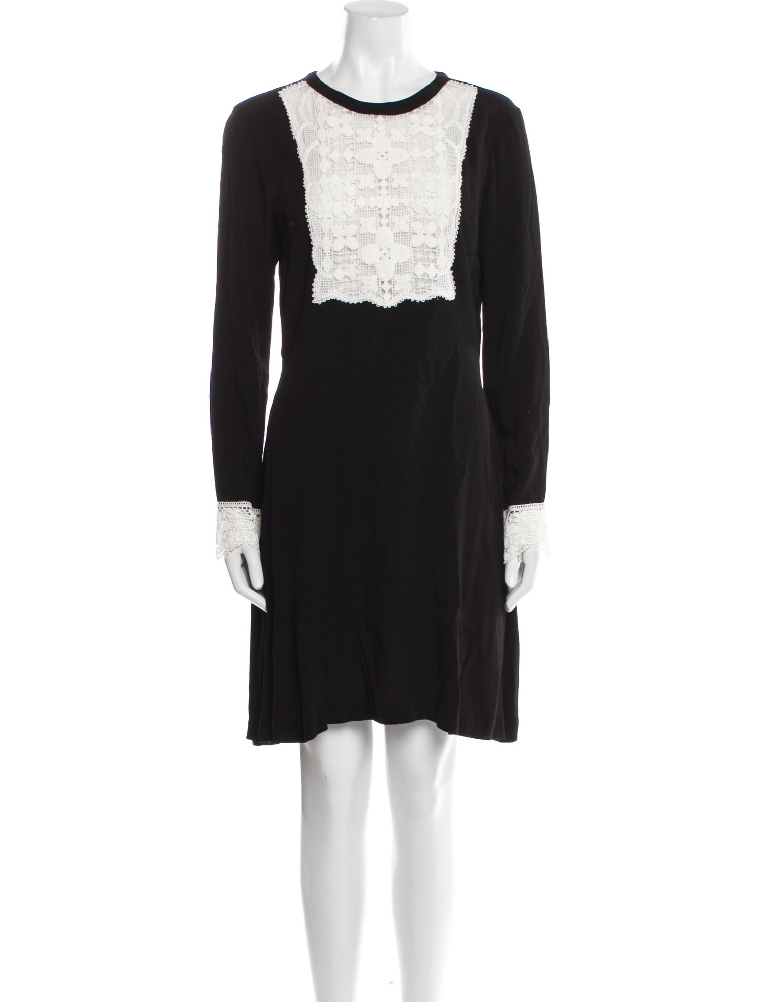 Sandro Crew Neck Knee-Length Dress