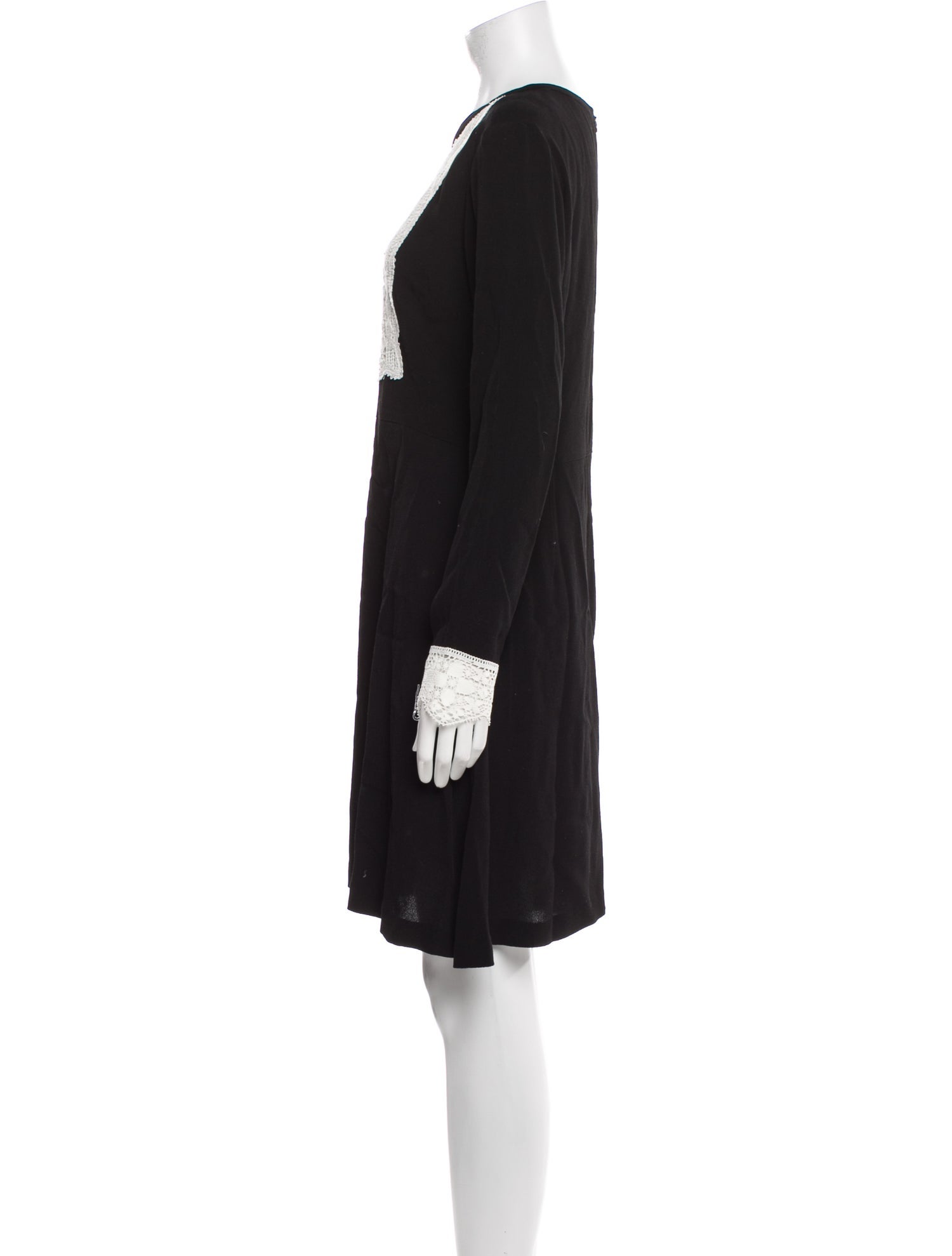 Sandro Crew Neck Knee-Length Dress