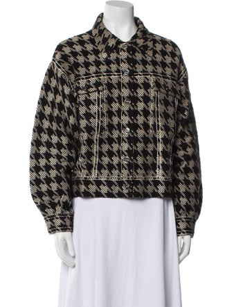 Sandro Houndstooth Print Evening Jacket