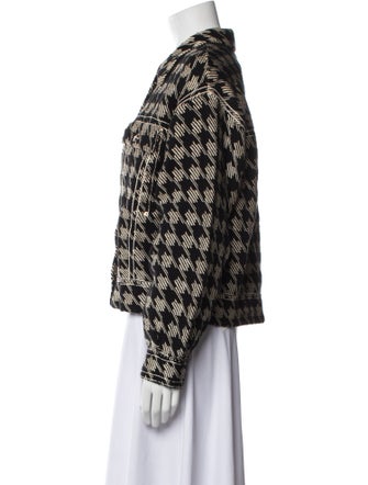 Sandro Houndstooth Print Evening Jacket