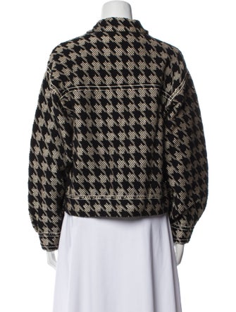 Sandro Houndstooth Print Evening Jacket