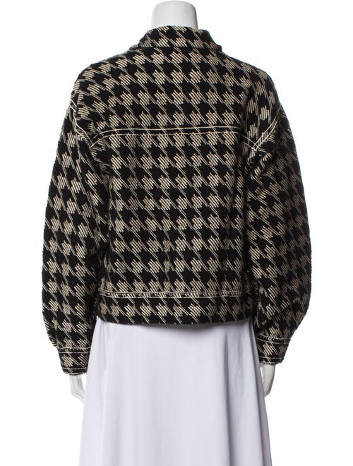 Sandro Houndstooth Print Evening Jacket