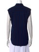 Sandro Striped Sleeveless Button-Up Top