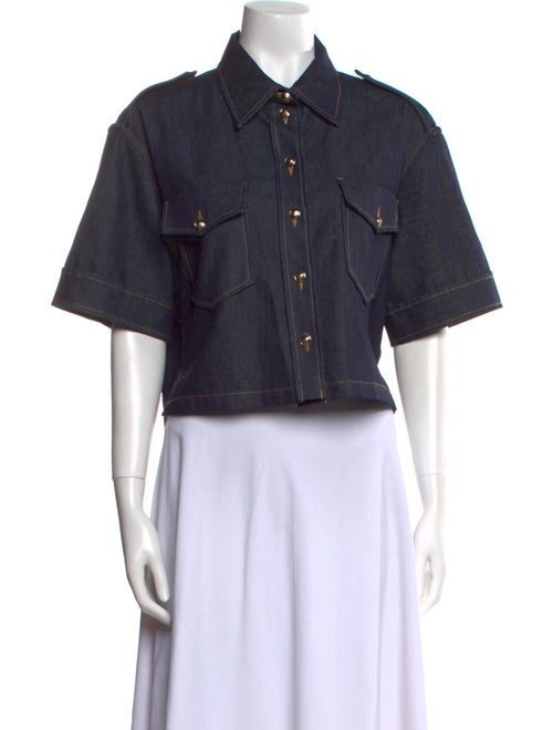 Sandro Short Sleeve Crop Top