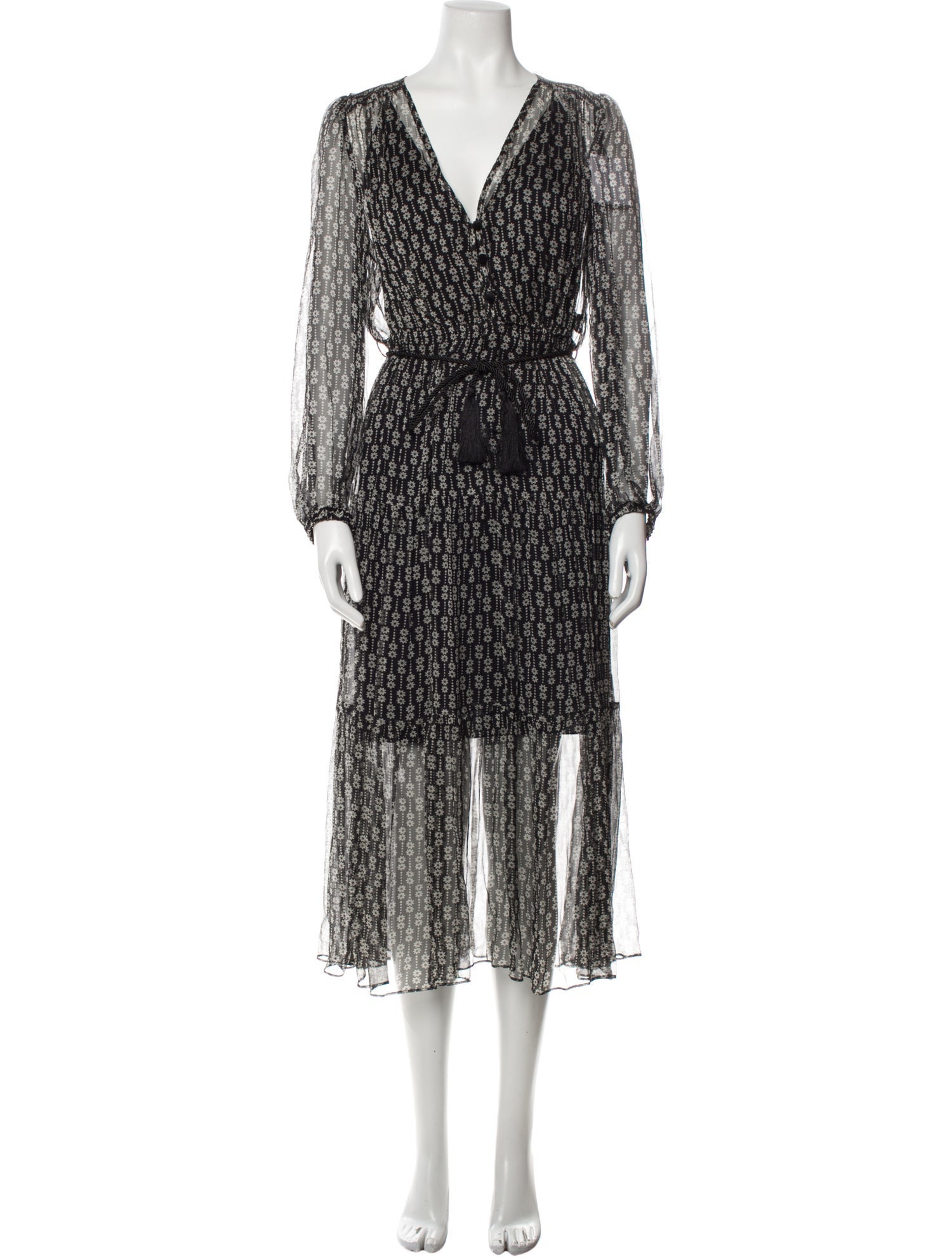 Sandro Silk Long Dress