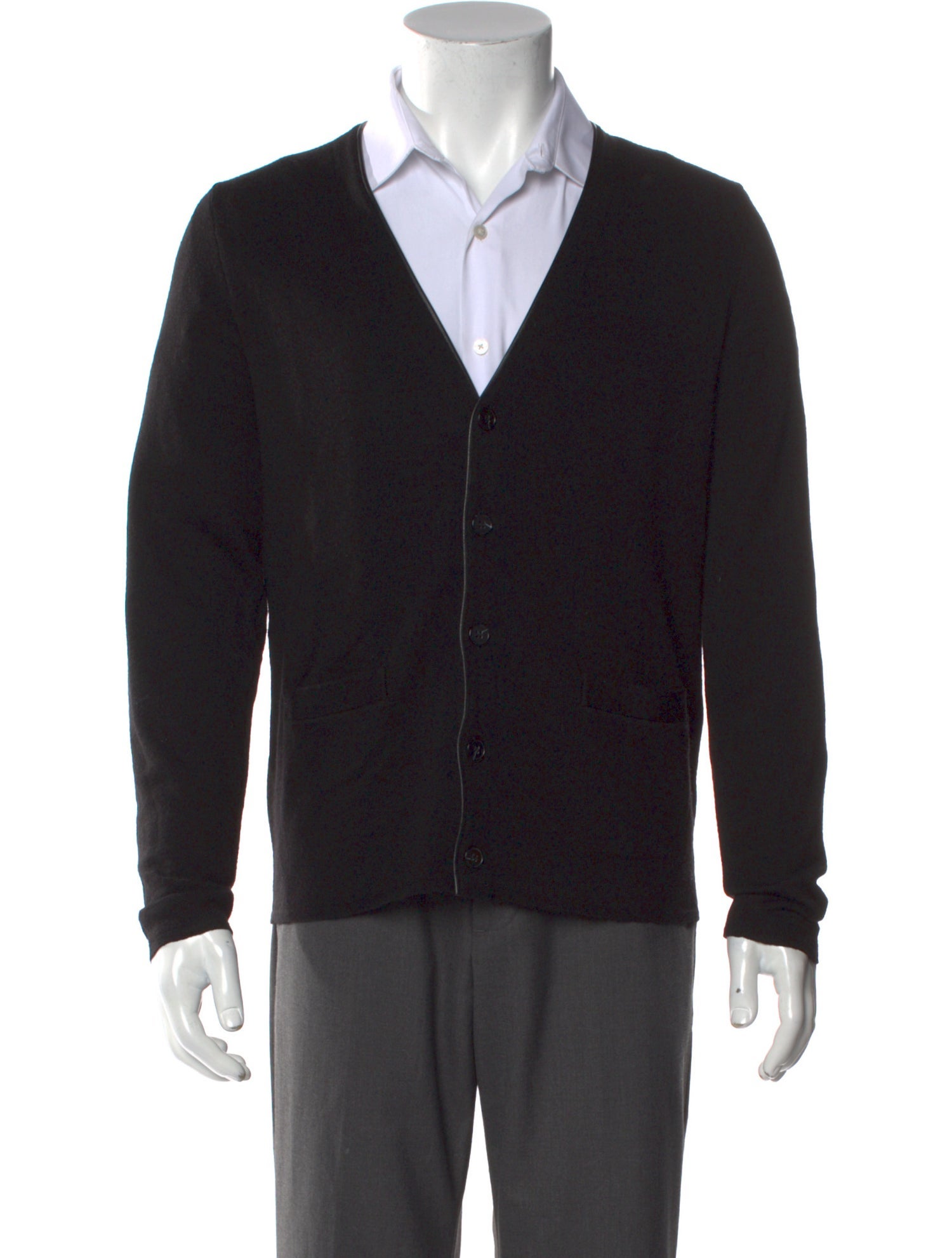 Sandro Merino Wool V-Neck Cardigan