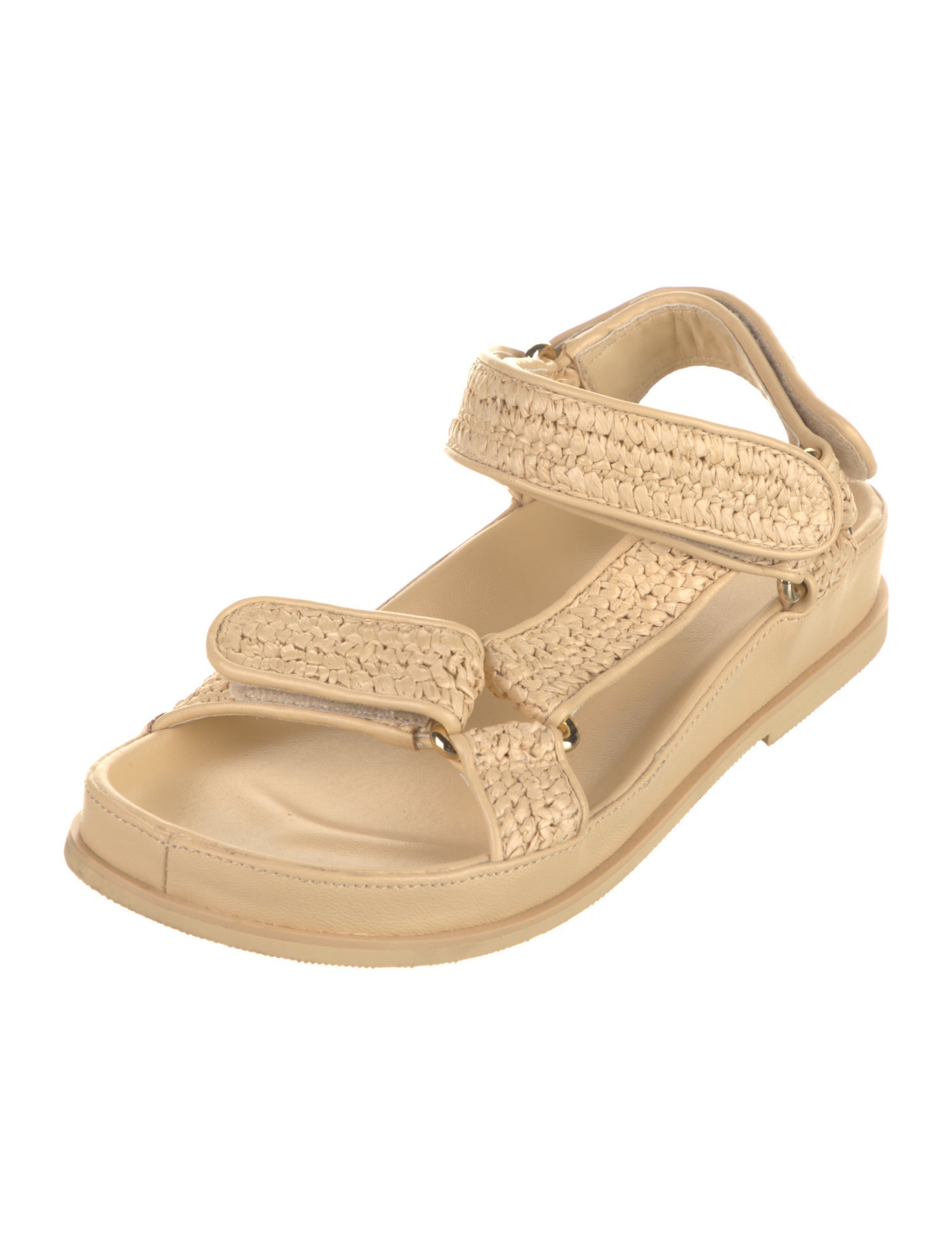 Sandro Raffia Slingback Sandals