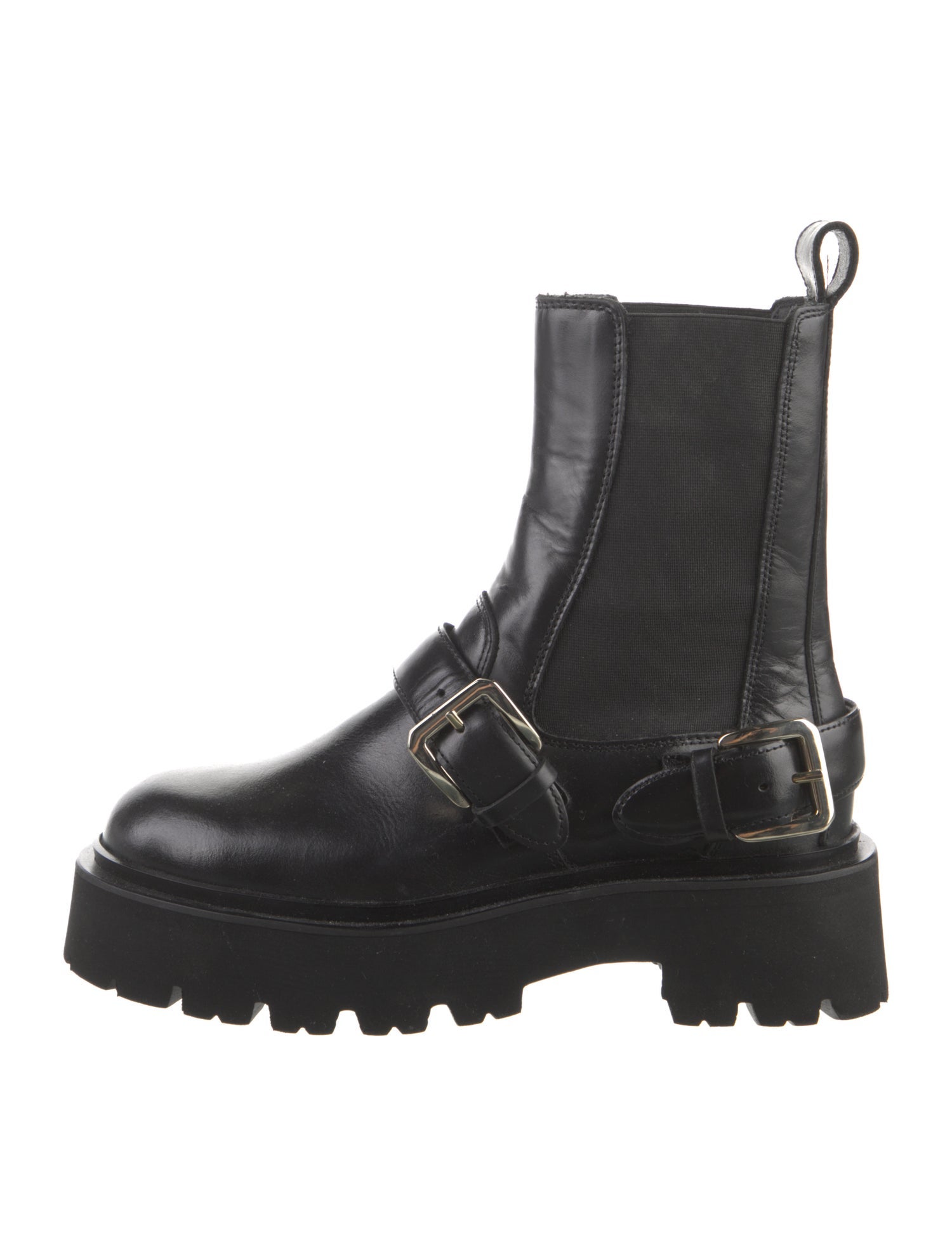 Sandro Leather Combat Boots