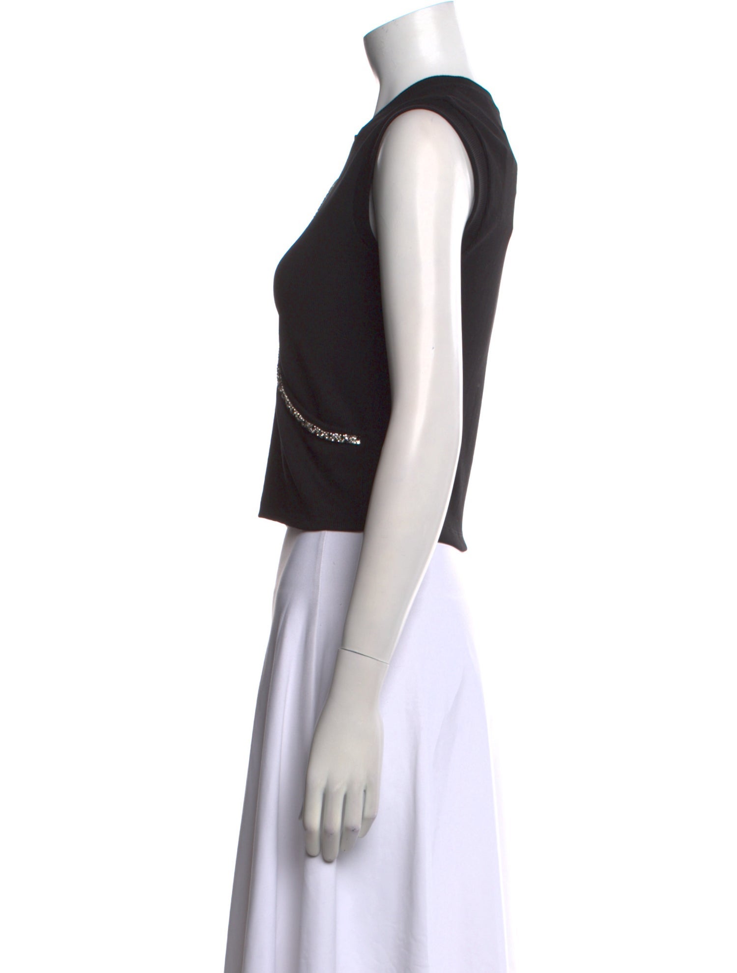 Sandro Crew Neck Sleeveless Crop Top w/ Tags