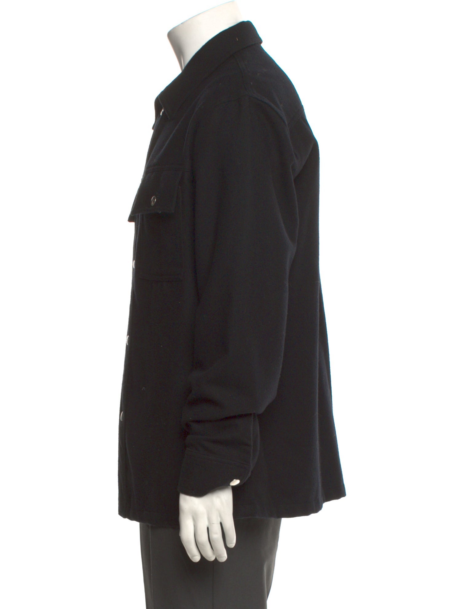 Sandro Wool Long Sleeve Shirt