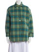 Sandro Virgin Wool Plaid Print Jacket
