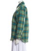 Sandro Virgin Wool Plaid Print Jacket