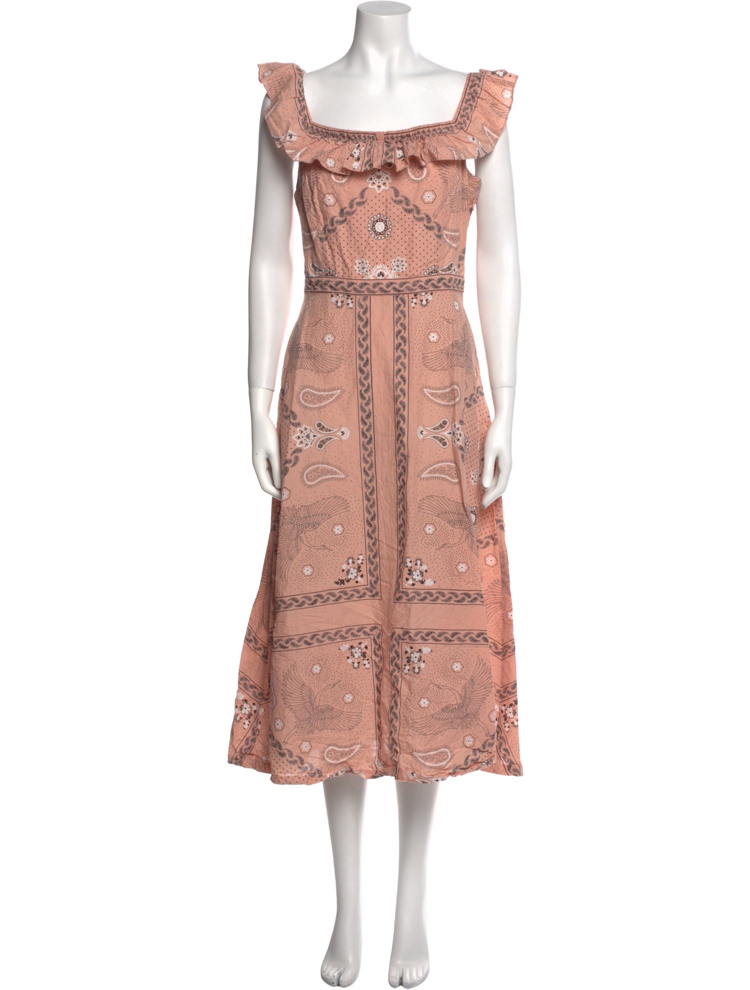 Sandro Linen Midi Length Dress