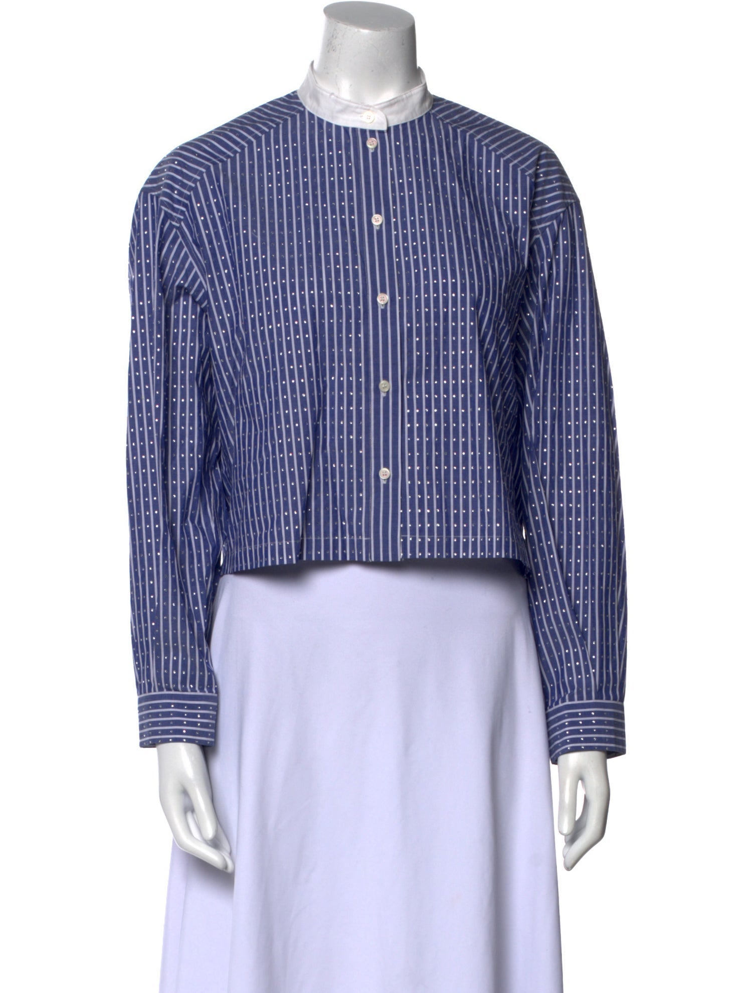 Sandro Striped Crew Neck Crop Top w/ Tags