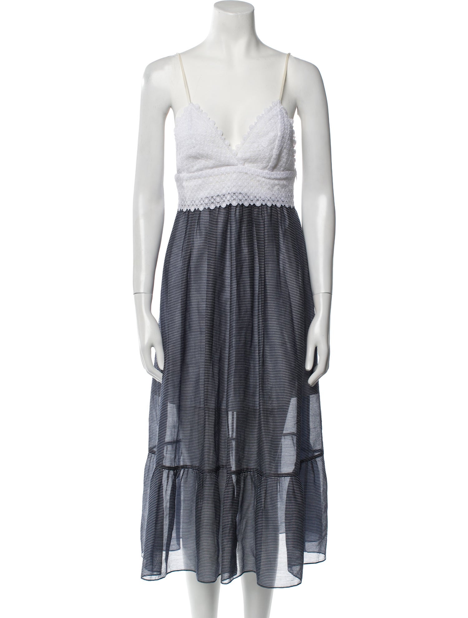 Sandro Striped Midi Length Dress