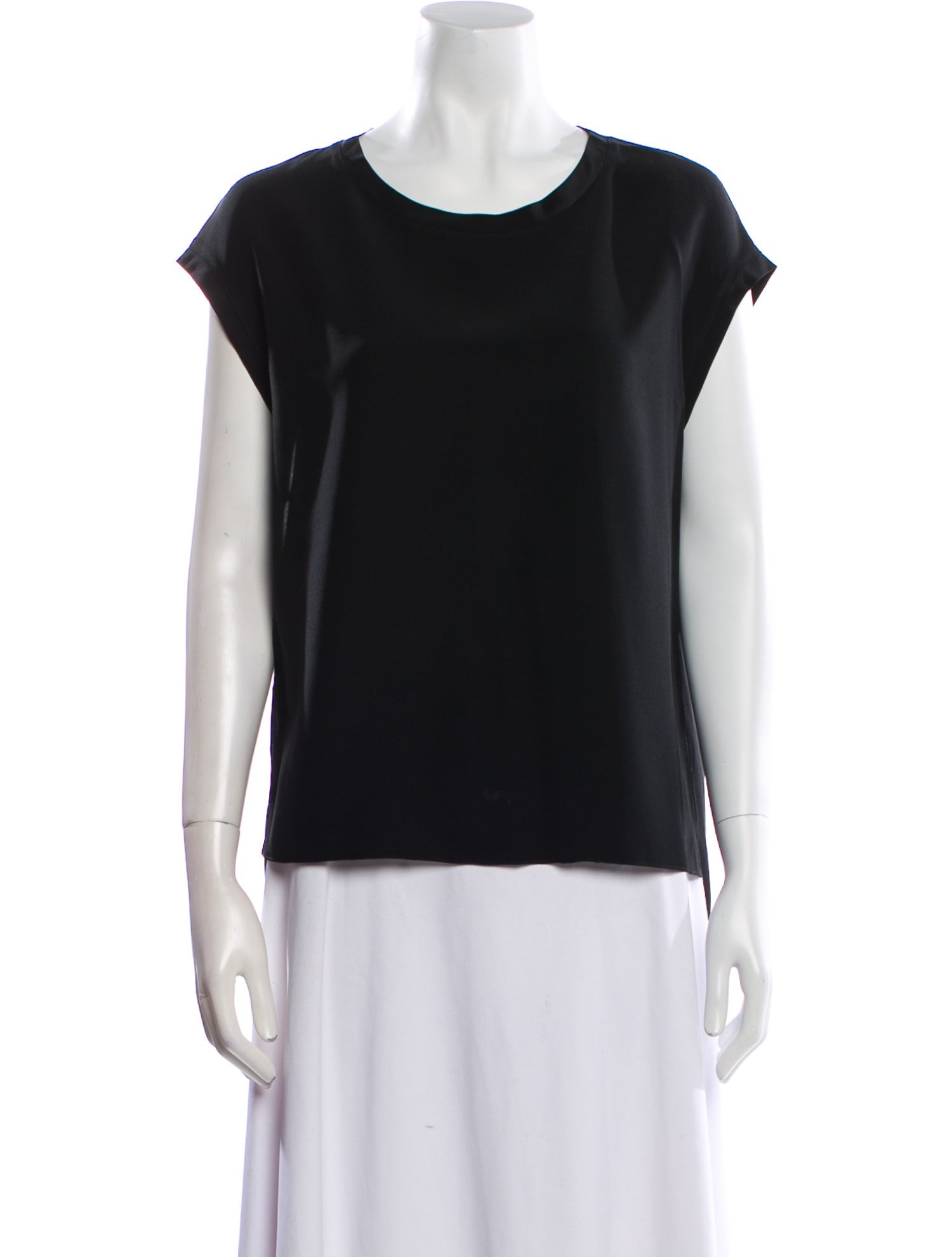 Sandro Silk Scoop Neck T-Shirt