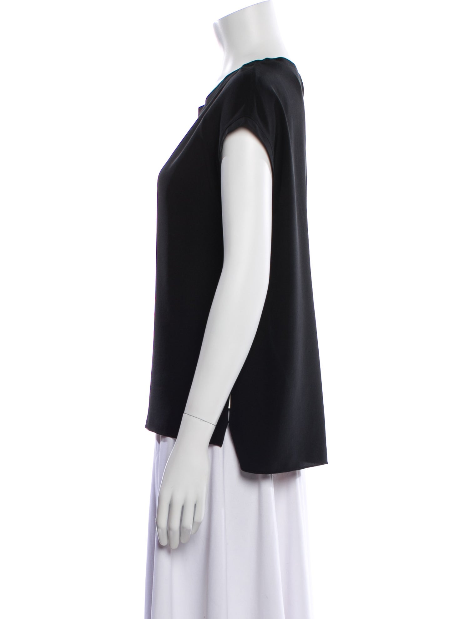 Sandro Silk Scoop Neck T-Shirt