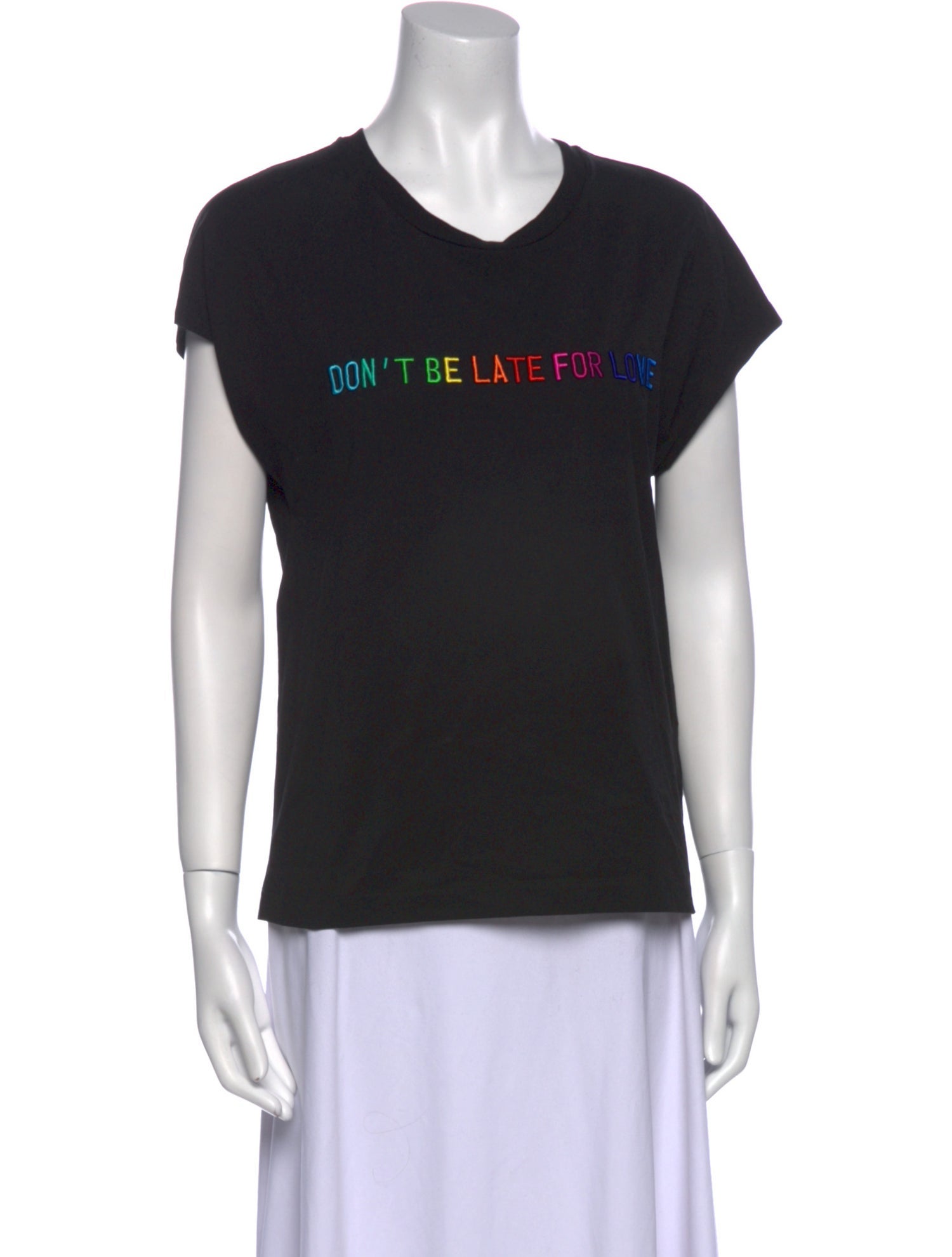 Sandro Graphic Print V-Neck T-Shirt