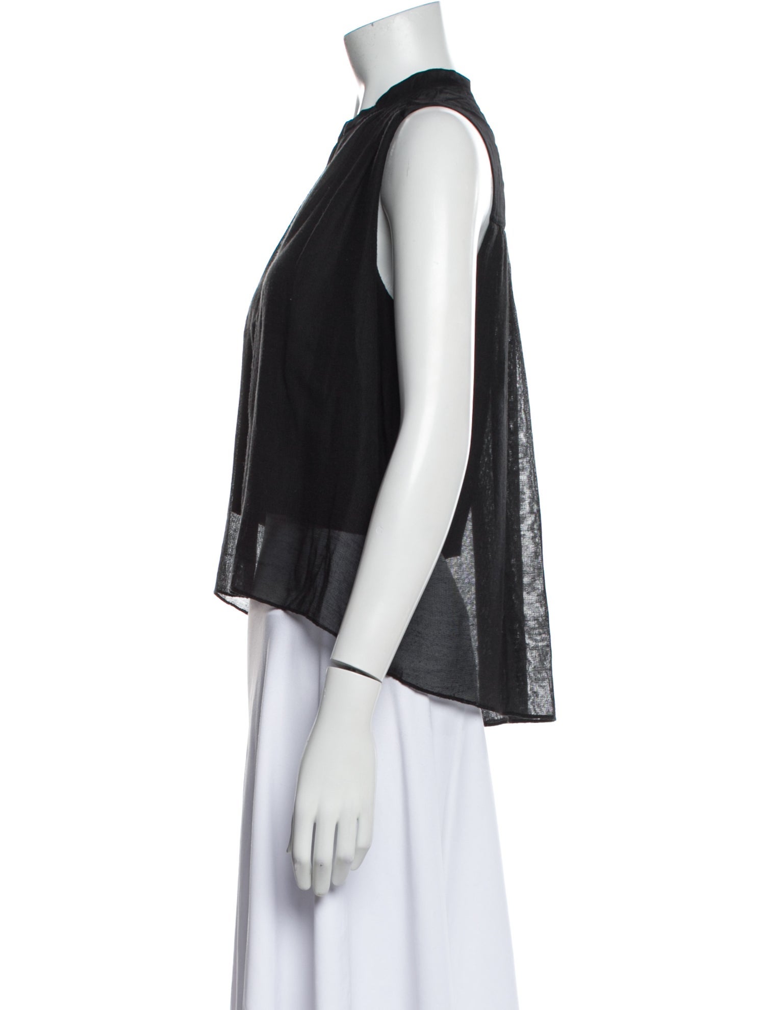 Sandro V-Neck Sleeveless Crop Top