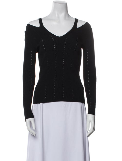 Sandro Scoop Neck Long Sleeve Top