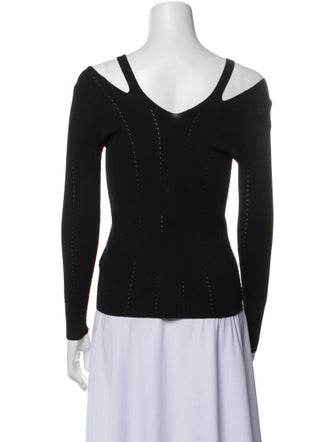 Sandro Scoop Neck Long Sleeve Top