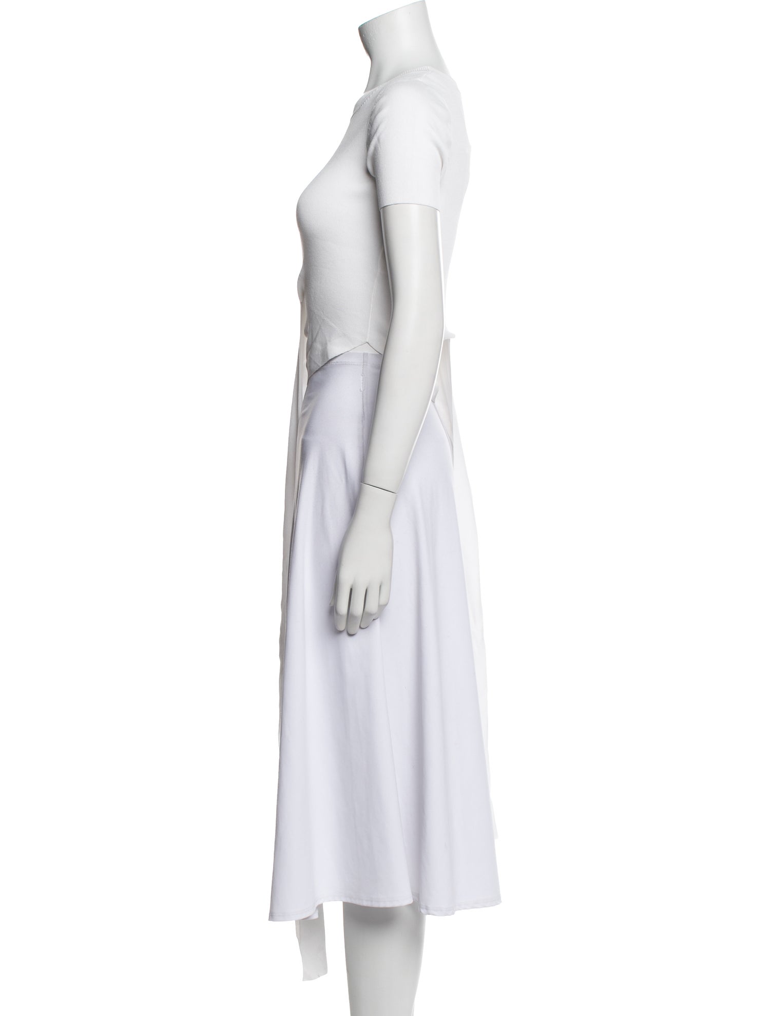 Sandro Bateau Neckline Short Sleeve Crop Top