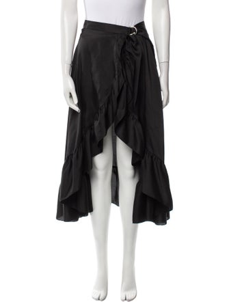 Sandro Ruffle Embellishment Midi Length Skirt