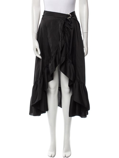 Sandro Ruffle Embellishment Midi Length Skirt