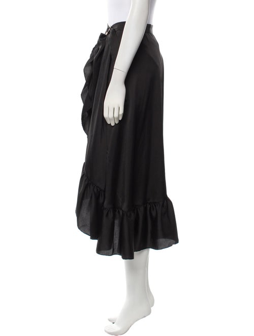 Sandro Ruffle Embellishment Midi Length Skirt