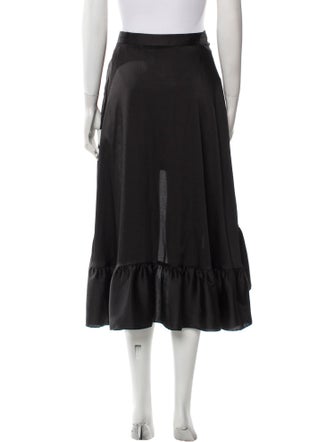 Sandro Ruffle Embellishment Midi Length Skirt