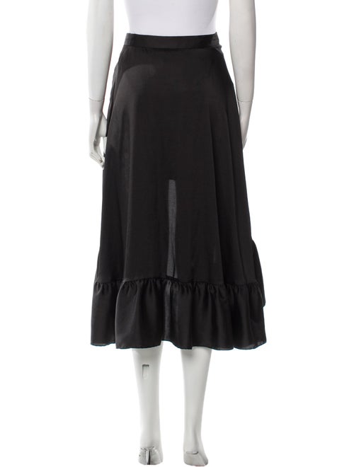 Sandro Ruffle Embellishment Midi Length Skirt
