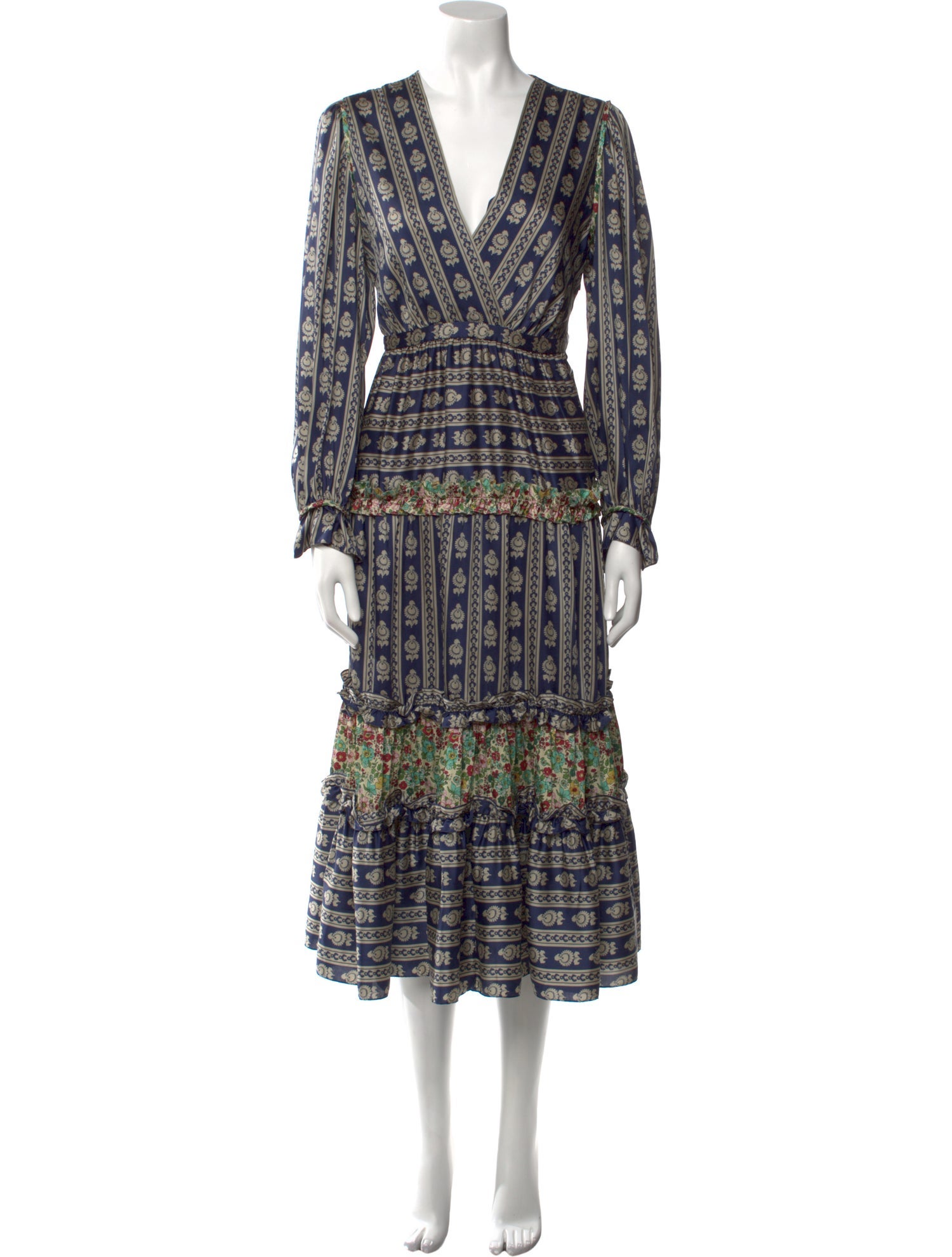 Sandro Printed Long Dress