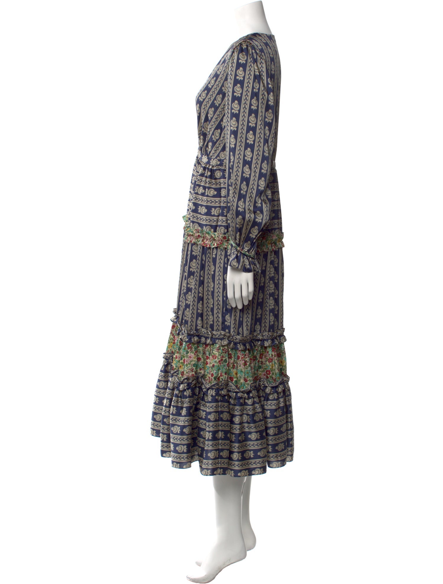 Sandro Printed Long Dress