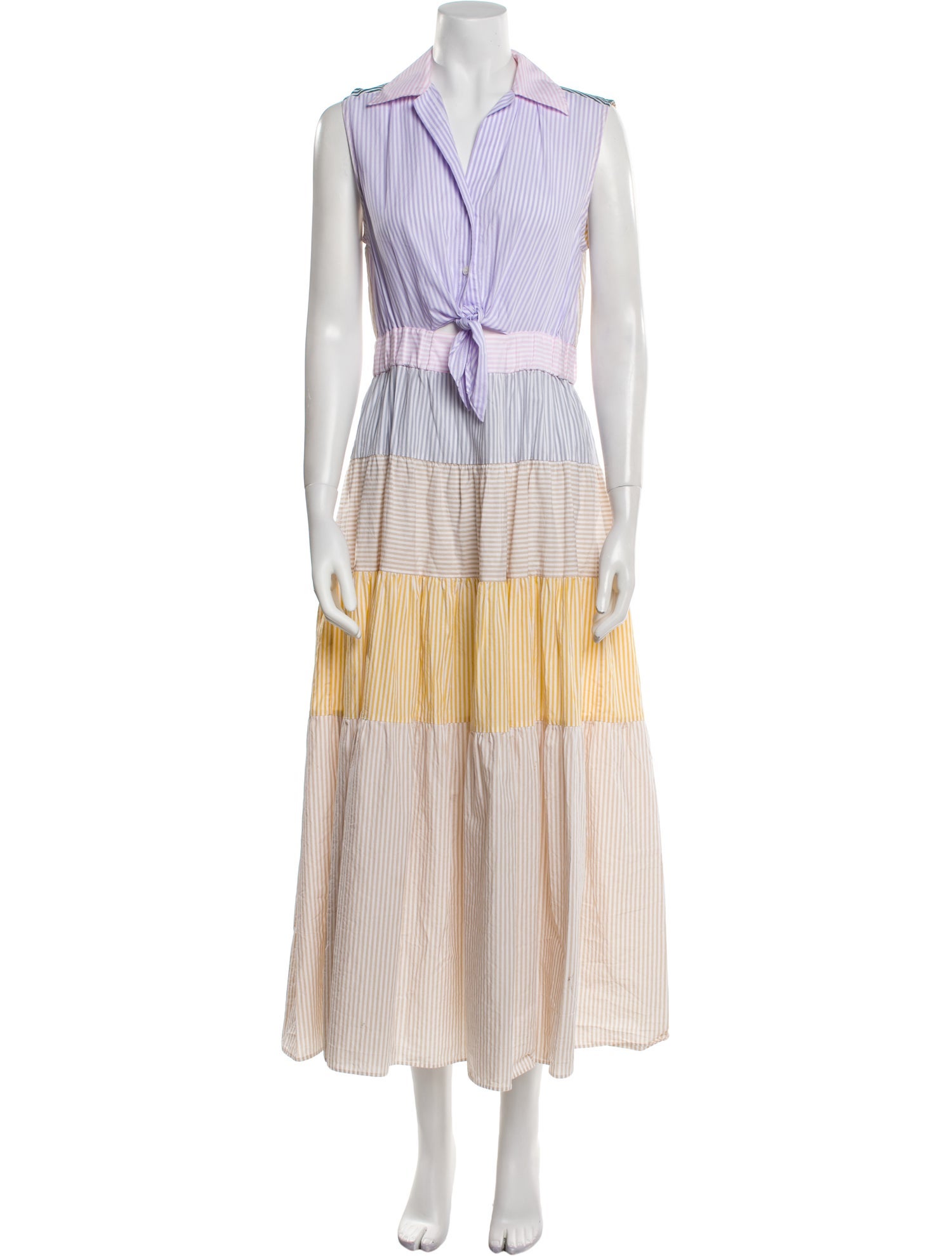 Sandro Striped Long Dress