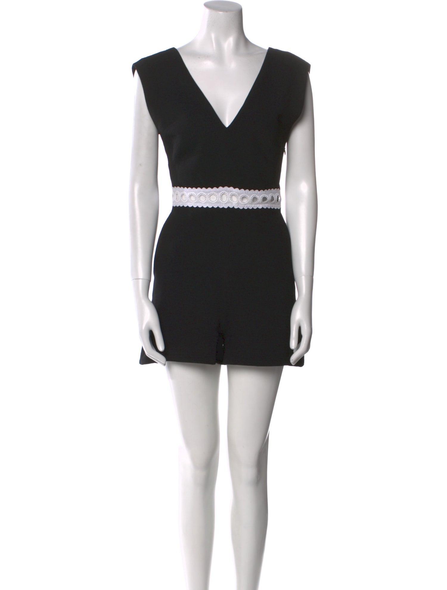 Sandro Colorblock Pattern Plunge Neckline Romper