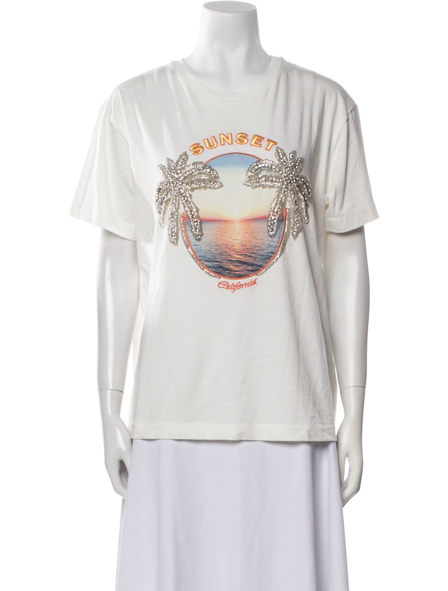 Sandro Graphic Print Crew Neck T-Shirt