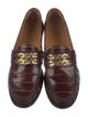 Sandro Embossed Leather Chain-Link Accents Loafers