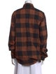 Sandro Plaid Print Long Sleeve Button-Up Top