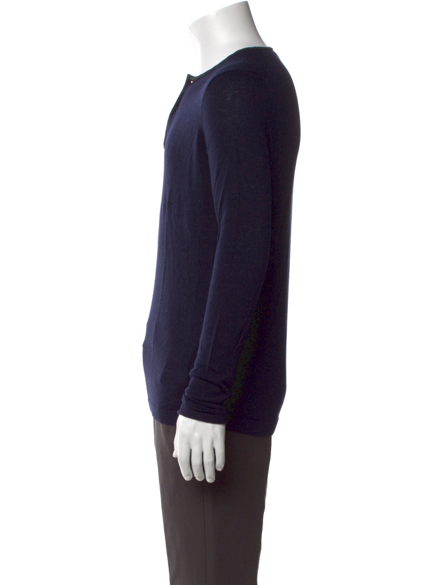 Sandro Wool Crew Neck Polo Sweater