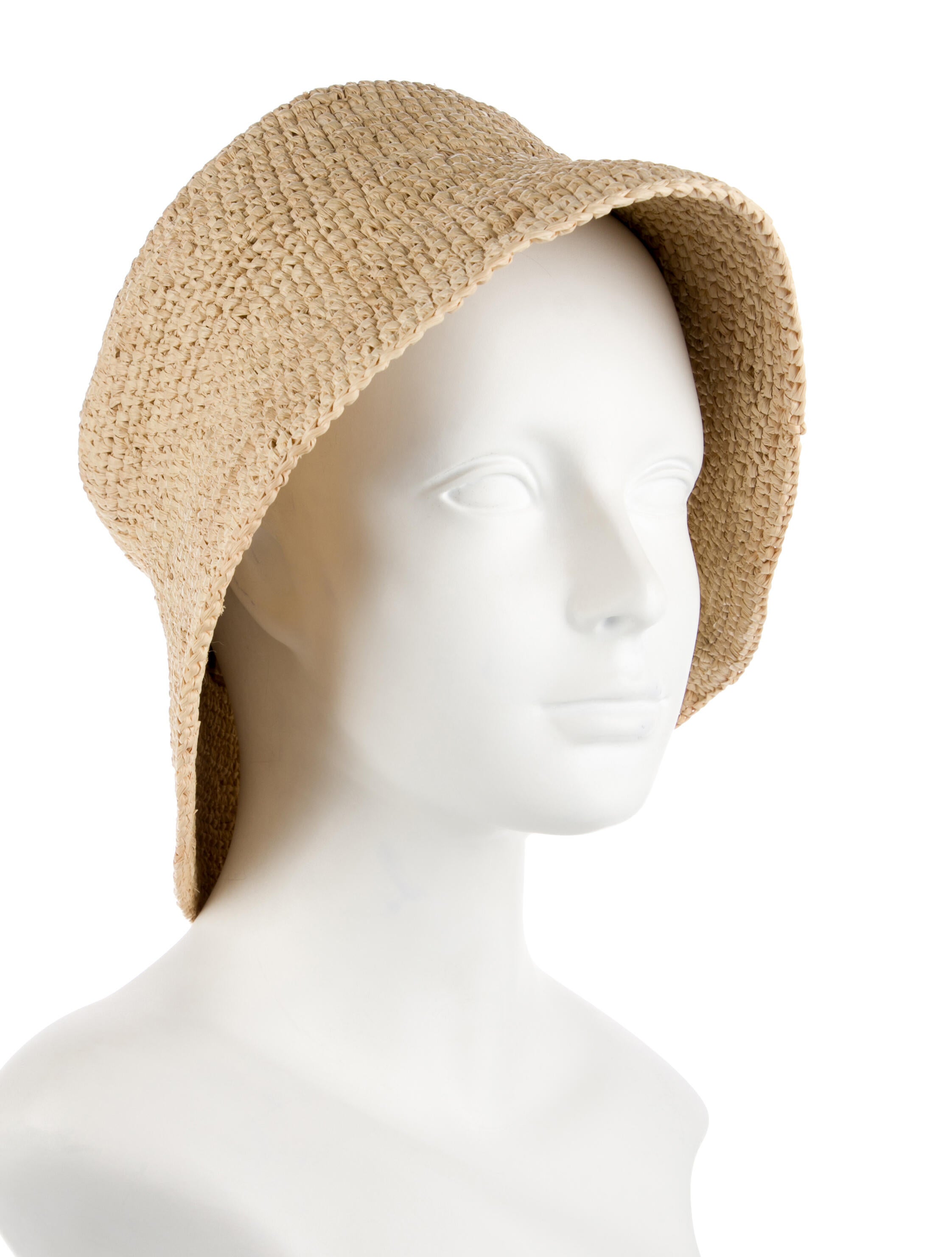 Sandro Bob Raffia Crochet Bucket Hat w/ Tags