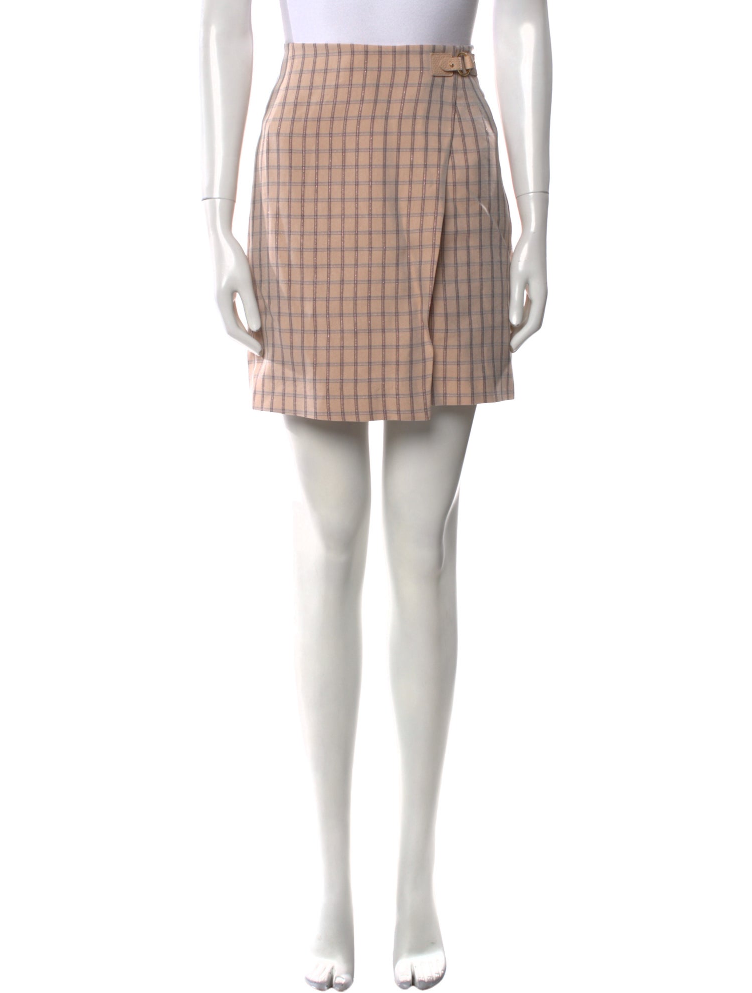Sandro Plaid Print Mini Skirt