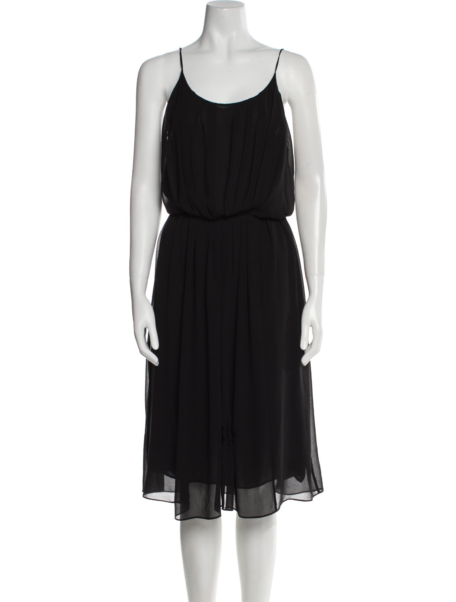 Sandro Scoop Neck Midi Length Dress