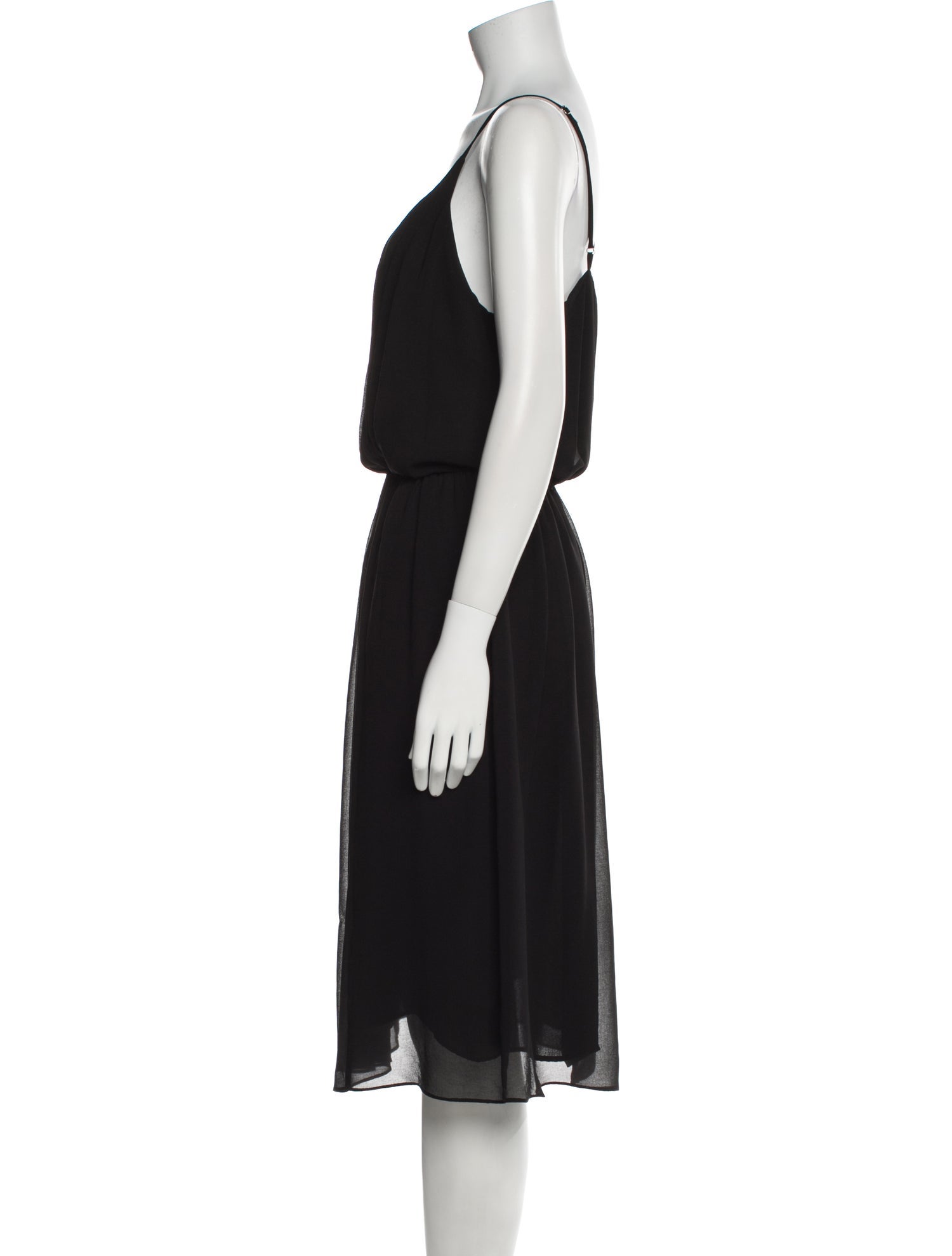 Sandro Scoop Neck Midi Length Dress
