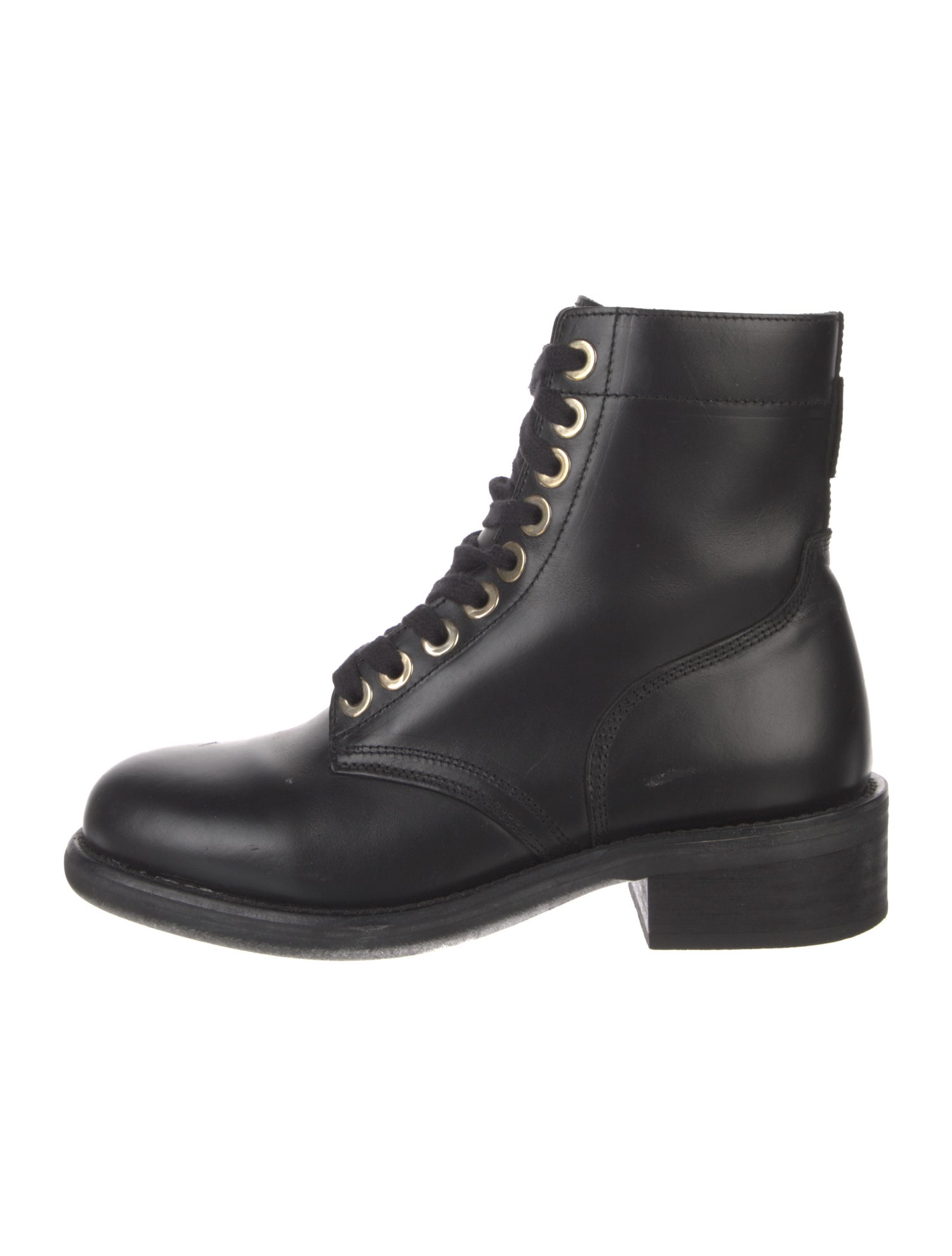 Sandro Leather Combat Boots