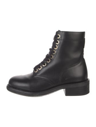 Sandro Leather Combat Boots