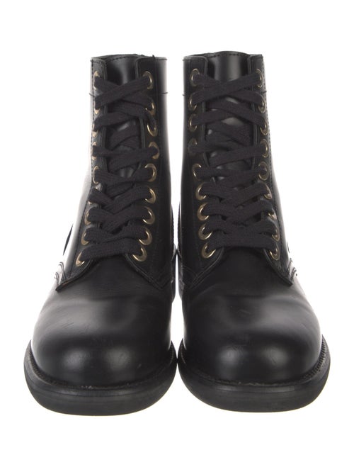 Sandro Leather Combat Boots