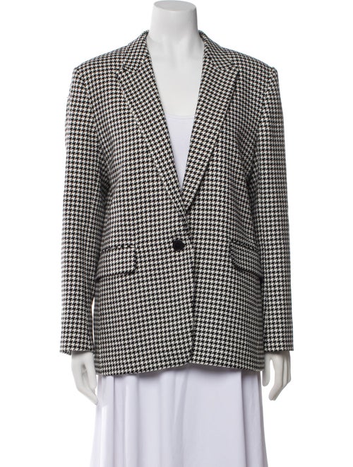 Sandro Wool Houndstooth Print Blazer
