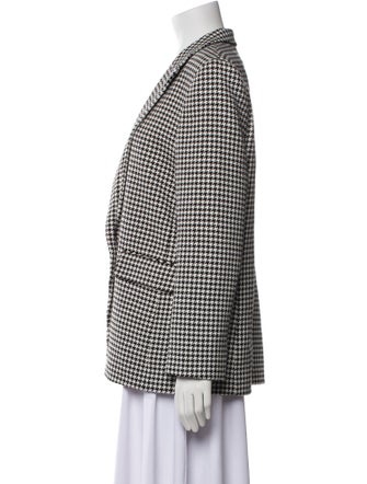Sandro Wool Houndstooth Print Blazer