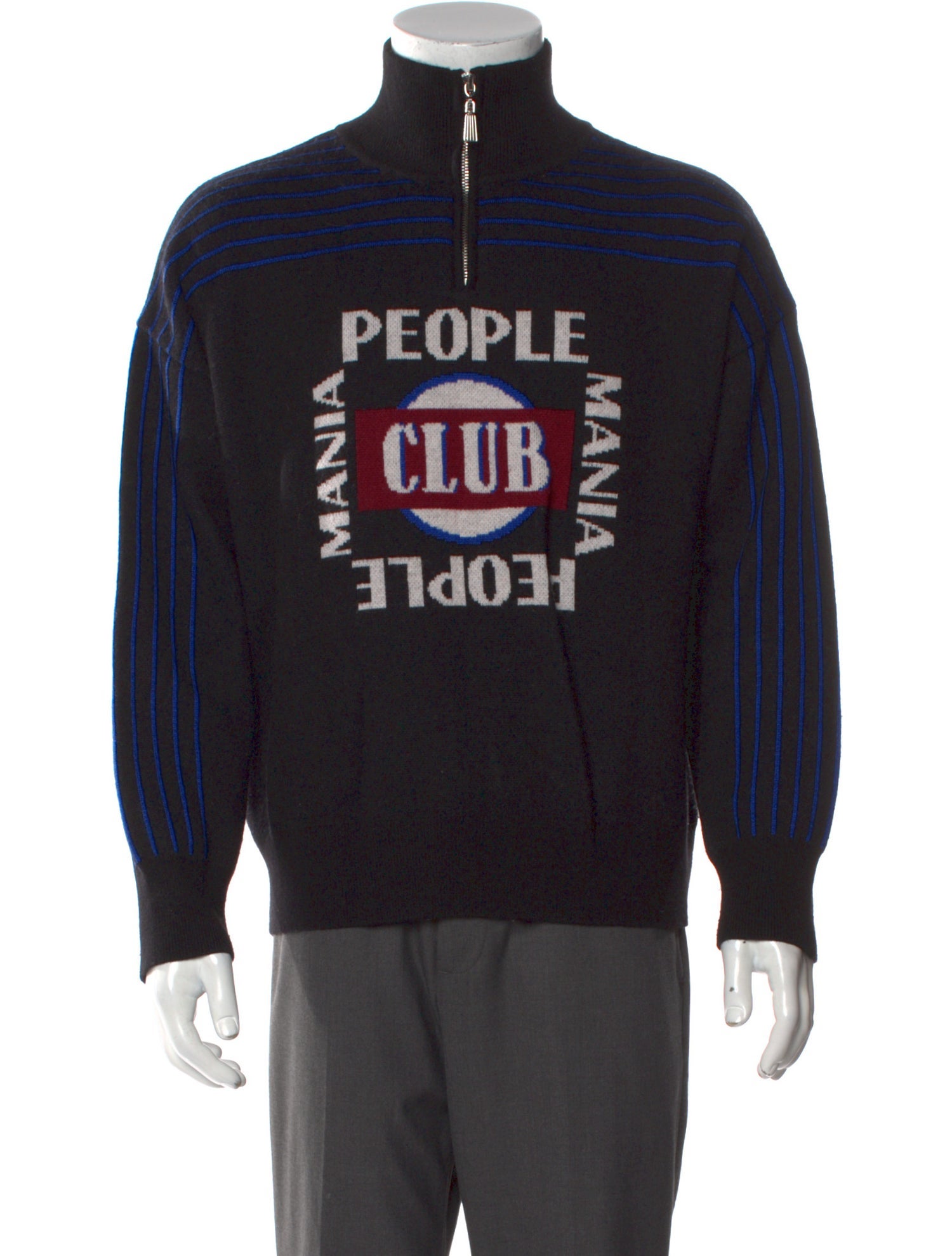 Sandro Graphic Print Turtleneck Pullover